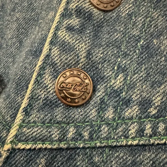 Coca-Cola Vintage 1986 Deadstock NWT Denim Jean Midi Skirt Button-Front 8 - Picture 13 of 15